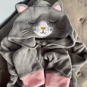 PJ Couture: Kitty Cat Fleece Onsie/PJ’s/Halloween Costume Size: Adult LG (NWOT)